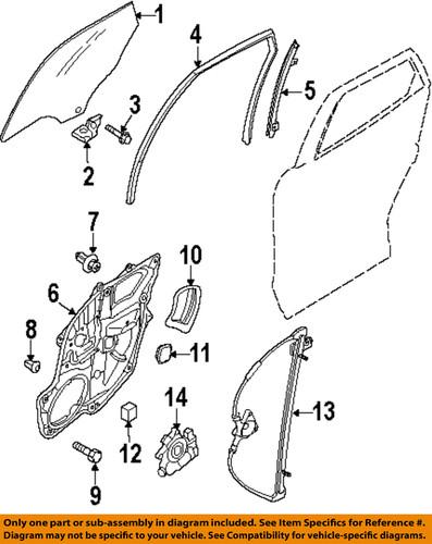 Mazda oem eg217397xf glass-rear door-carrier