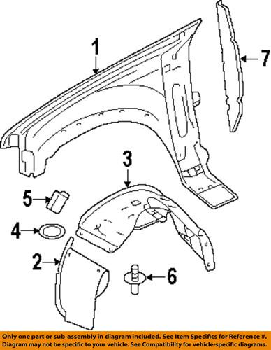 Ford oem 6l2z16055aa fender liner