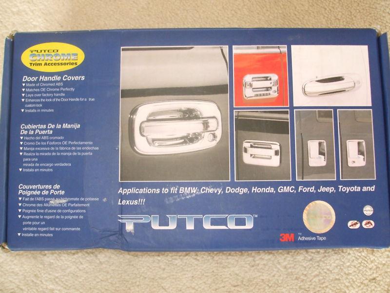 4 putco door handle covers chrome 2007 dodge nitro, 2007-08 jeep wrangler nib