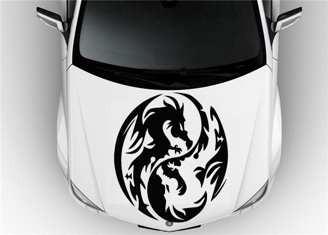 Hood car vinyl decal art sticker graphics dragon pattern s8424