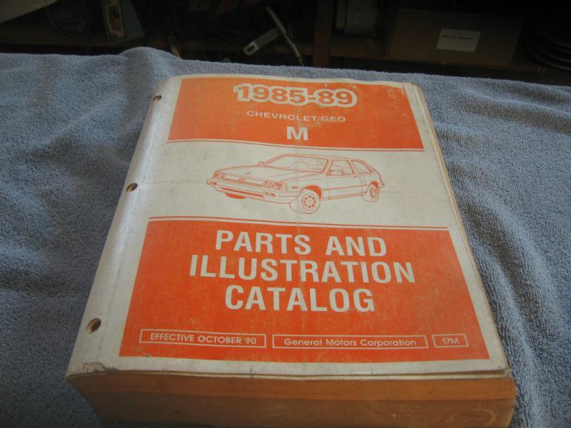 1985- 1989 geo metro chevrolet sprint parts and illustration catalogue factory