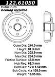 Centric parts 122.61050 rear brake drum