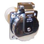 Marinco 50 amp 125/250 volt stainless steel power inlet 6373el-b