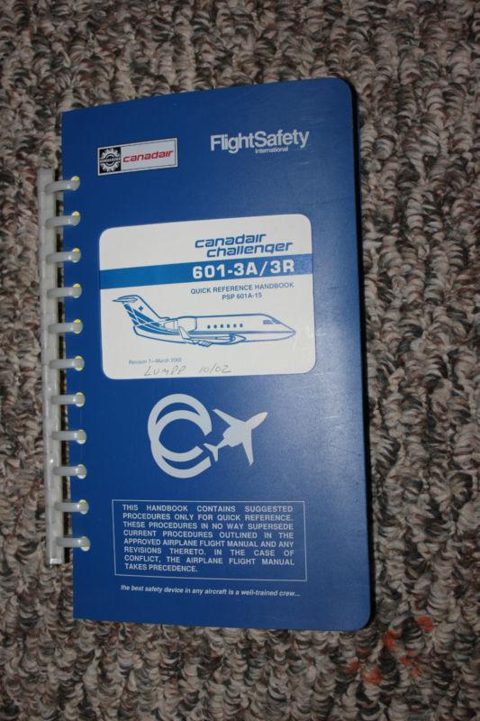 Canadair challenger 601-3a/3r quick reference handbook from flight safety