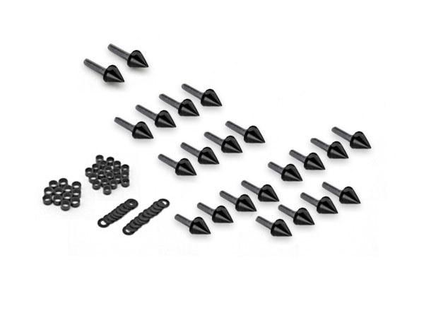 Motorcycle spike fairing bolts kawasaki ninja zx6rr 636 black spiked bolt kit