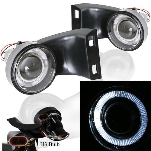 1994-2001 dodge ram 1500 2500 3500 halo projector fog lights kit lamp