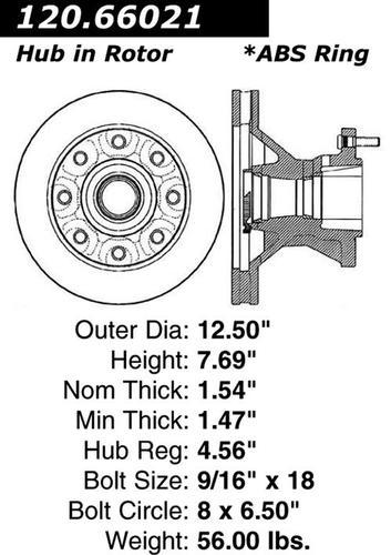 Centric 121.66021 front brake rotor/disc-c-tek standard rotor-preferred