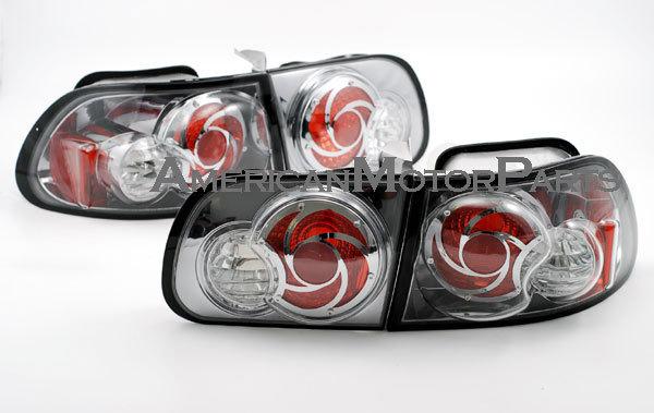 Depo pair euro gun metal style altezza tail lights 92-95 93 94 honda civic 3dr