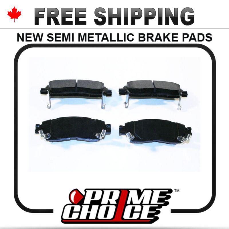 New premium complete set of rear metallic disc brake pads with shims