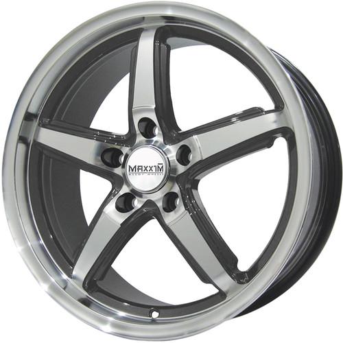 17x7.5 gunmetal maxxim allegro wheels 5x4.5 +40 infiniti g35 i30 g37 j30 i35