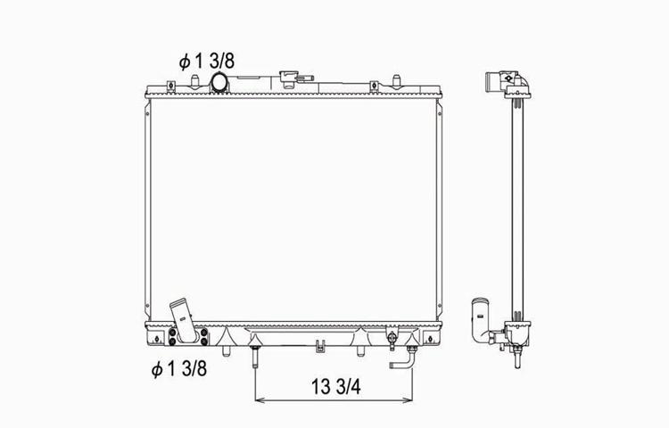 Replacement radiator 1997-2004 mitsubishi montero sport auto / man 3.0l 3.5l v6