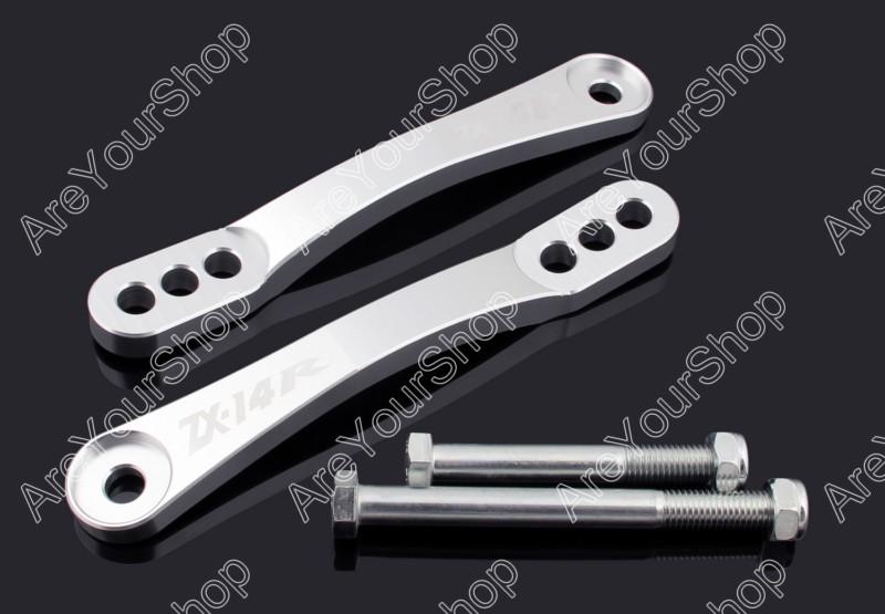 Rear adjustable lowering links kit for kawasaki ninja zx14r 2006-2012 silver