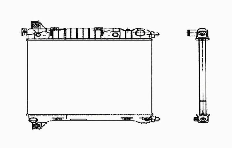 Replacement radiator 98-99 dodge durango auto 3.9l 5.2l 5.9l v6 v8 52028775ah