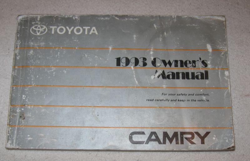 1993 toyota camry owners manual  