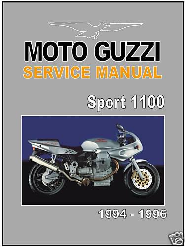Moto guzzi workshop manual sport 1100 sport1100 carb 1994 1995 and 1996 factory
