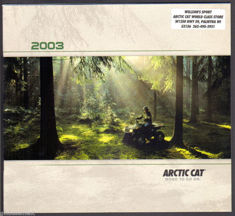 2003 arctic cat atv - original dealer brochure glossy color - 11" x 10" - 41pg