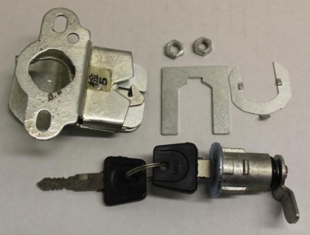 Replacement lock and key latch mechanism for chinese scooter storage cargo box