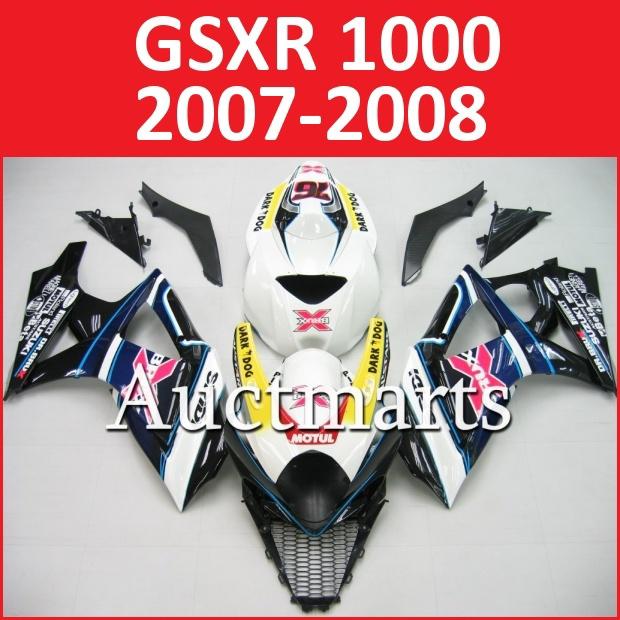 Fit suzuki 07 08 gsxr 1000 gsx-r 2007 2008 fairing bodywork plastics k7 i19 a11