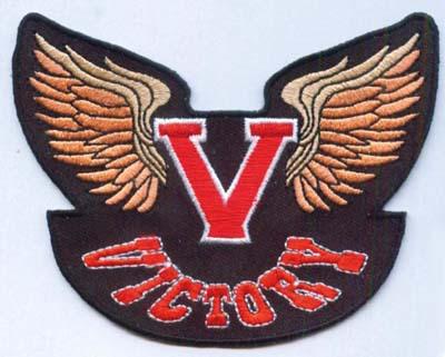 Victory motorcycle v with wings  patch. nice, unique. 