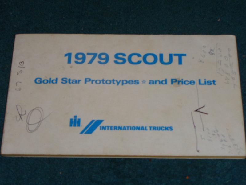 1979 international scout "gold star" ordering manual / good original!!!