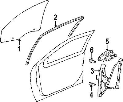 Chrysler 68020562aa genuine oem factory original window regulator