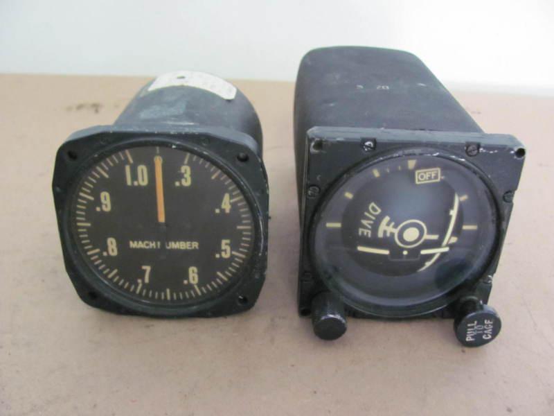 1950's / 60's usaf fighter jet mach & attitude indicators