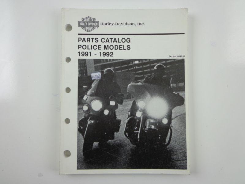 Harley davidson 1991-92 police models parts catalog supplement 99545-92 #6