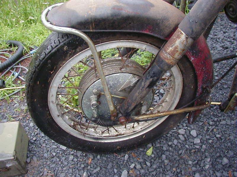  1970 moto guzzi front forks and tripple tree top