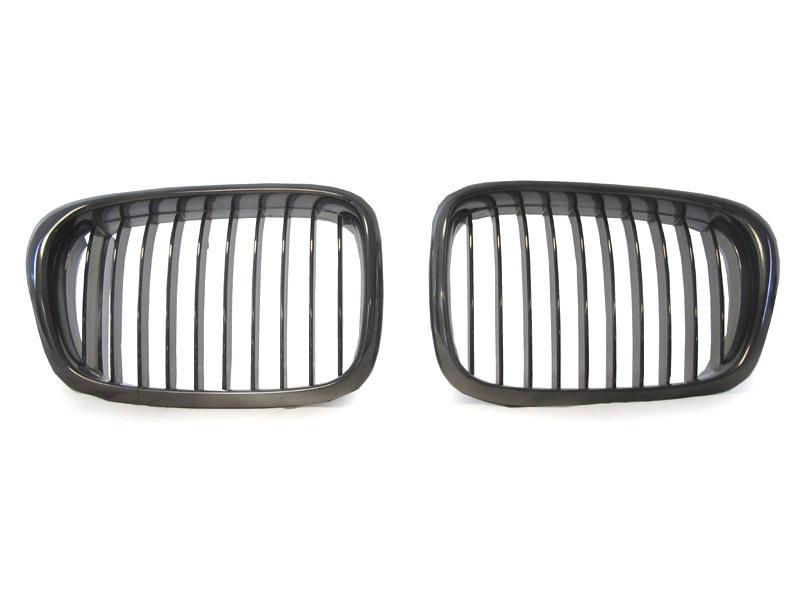 Usa 97-03 bmw e39 5 series black gun metal gunmetal grills m5 free ship!