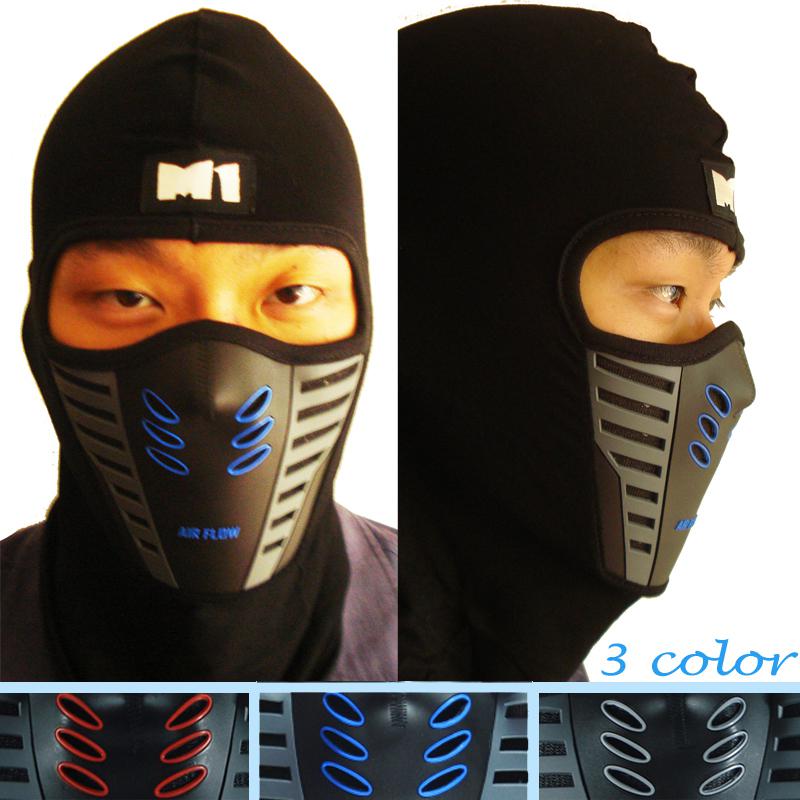 Gray ninja snow ski biker bb gun filter face mask head motorcycle mobile bandana