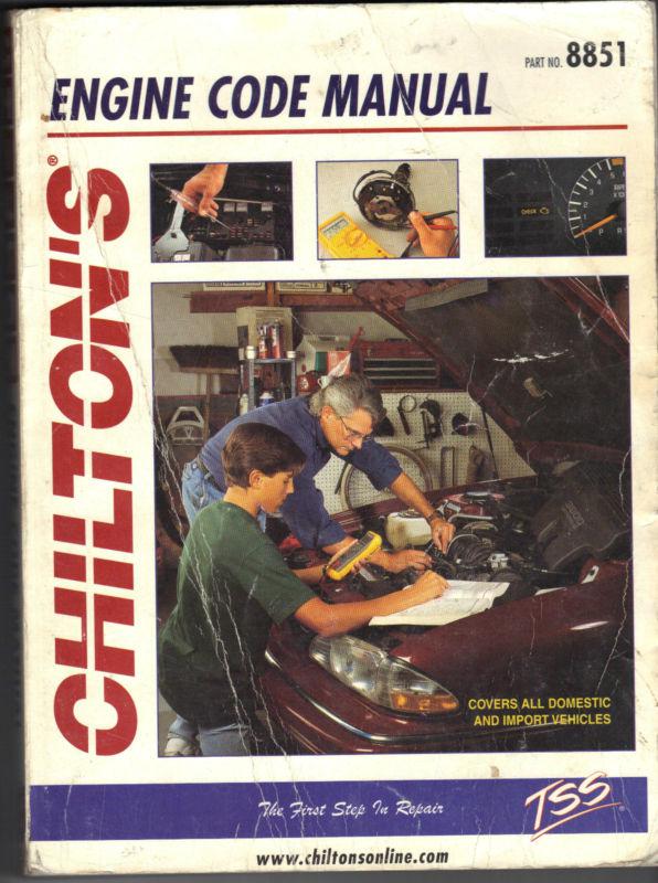 Engine code manual no. 8851 chilton 1995 u.s, cover all domestic & imported