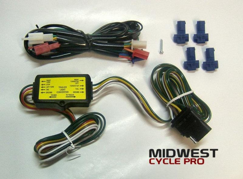 Trailer harness and converter package - '01-'10 goldwing gl1800s w/o abs brakes