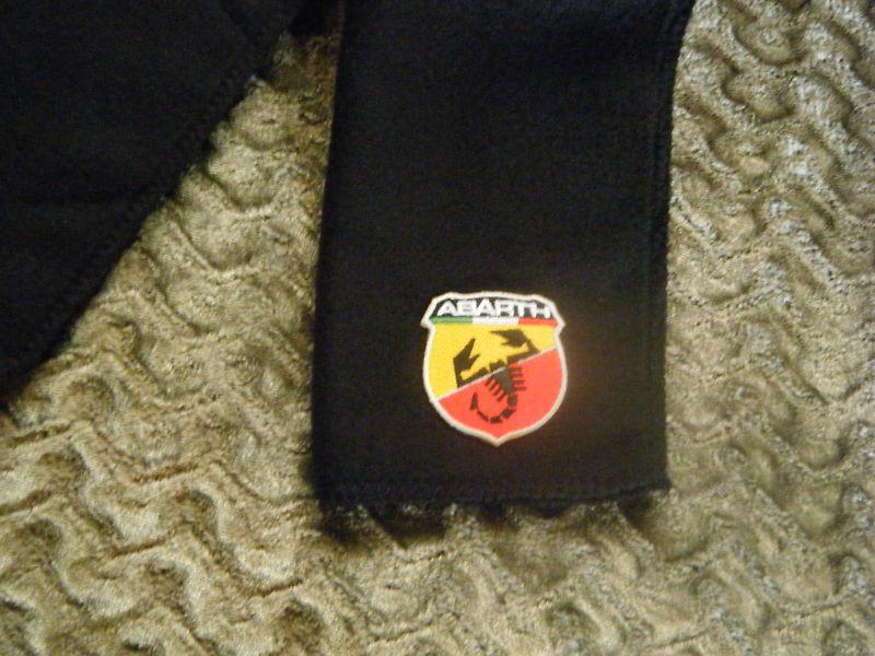 Fiat abarth 5.0  black fleece scarves scarfs scarf  9" x 60" (inches)  auto car 