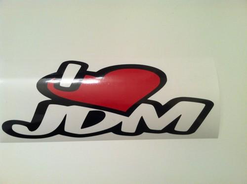 "i love jdm" sticker 4 subaru,honda,nissan,toyota,import,bmw, illest, rally car 