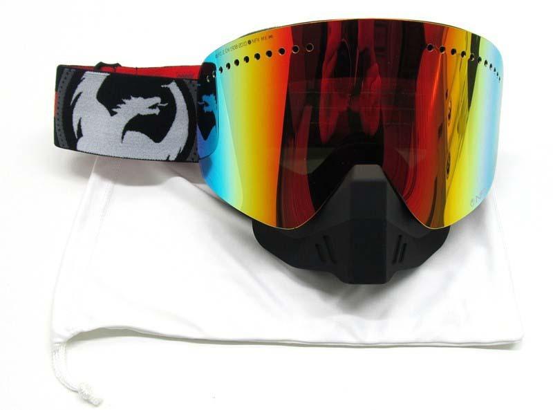 Dragon nfx snow snowmobile goggles - bullets black red w/ red ion lens 722-1550