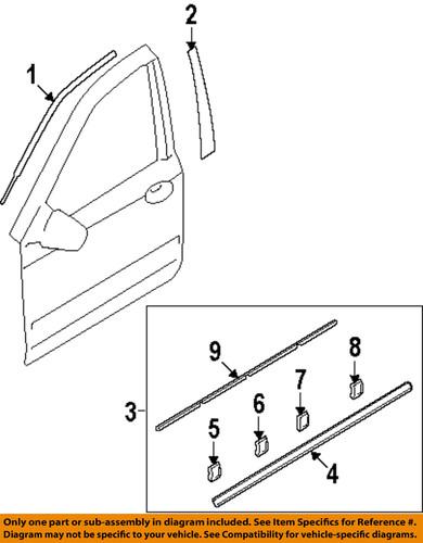 Hyundai oem 877143k000 front door-molding