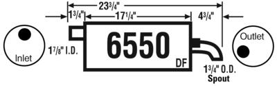 Ap exhaust 6550 exhaust muffler-muffler