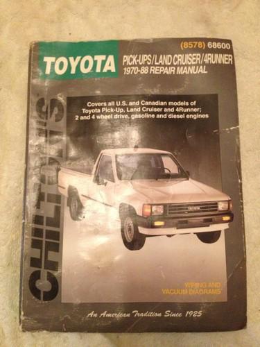 Chilton toyota pick-ups land cruiser 4runner 1970-88 repair manual