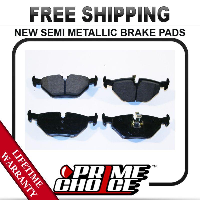 Rear semi metallic disc brake pad kit full set with lifetime warranty