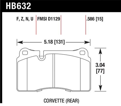 Hawk performance hb632z.586 disc brake pad