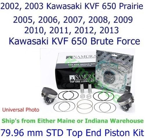 Kawasaki kvf 650 prairie, brute force atv 79.96 mm std top end piston kit