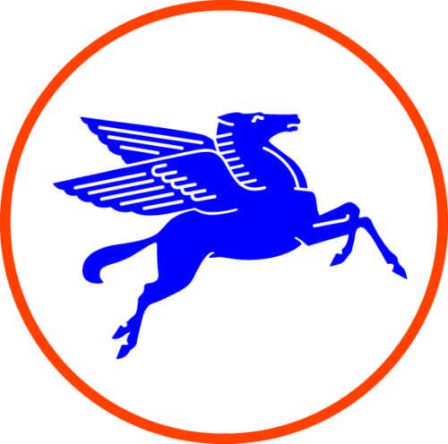 Mobil pegasus vinyl cut sticker decal 18" (full color)