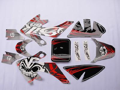 3m sik'50s graphic decals for crf 50 style pit bike