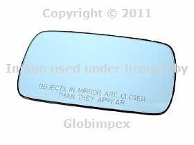 Bmw e12 e21 e28 e30 door mirror glass right genuine new + 1 year warranty