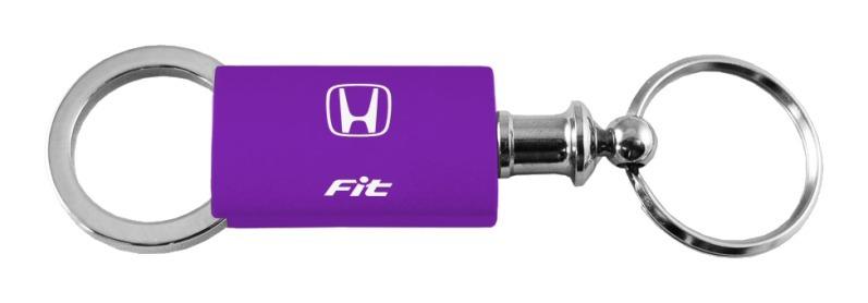 Honda fit purple valet metal keychain car ring tag key fob logo lanyard