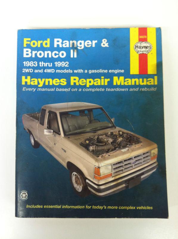 Haynes ford ranger bronco ii repair manual 1983-1992 automotive truck 2wd 4wd