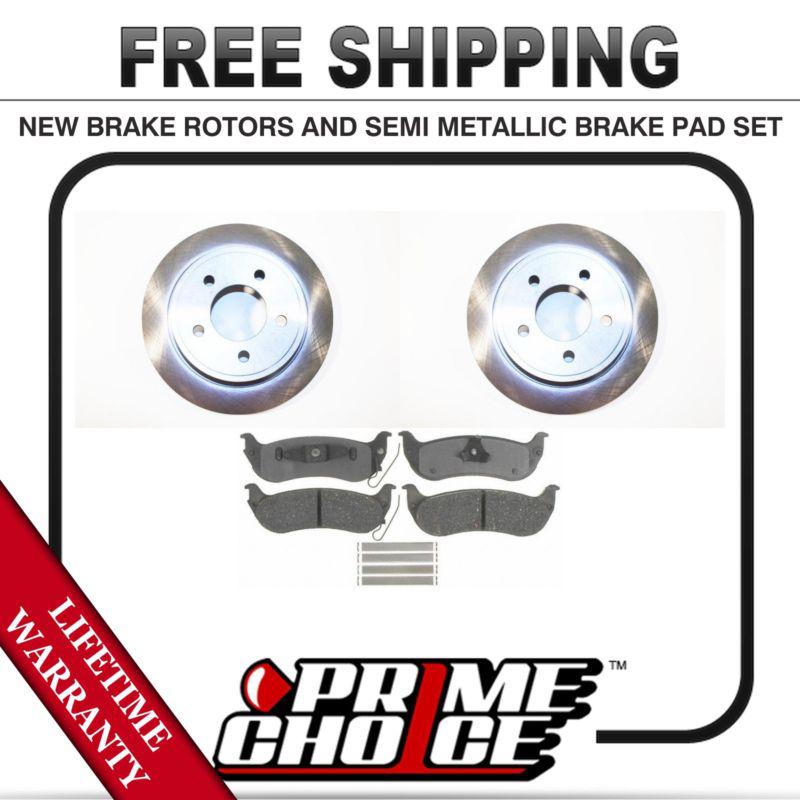 Rear kit (2) brake rotors and (1 set) premium brake pads with lifetime warranty