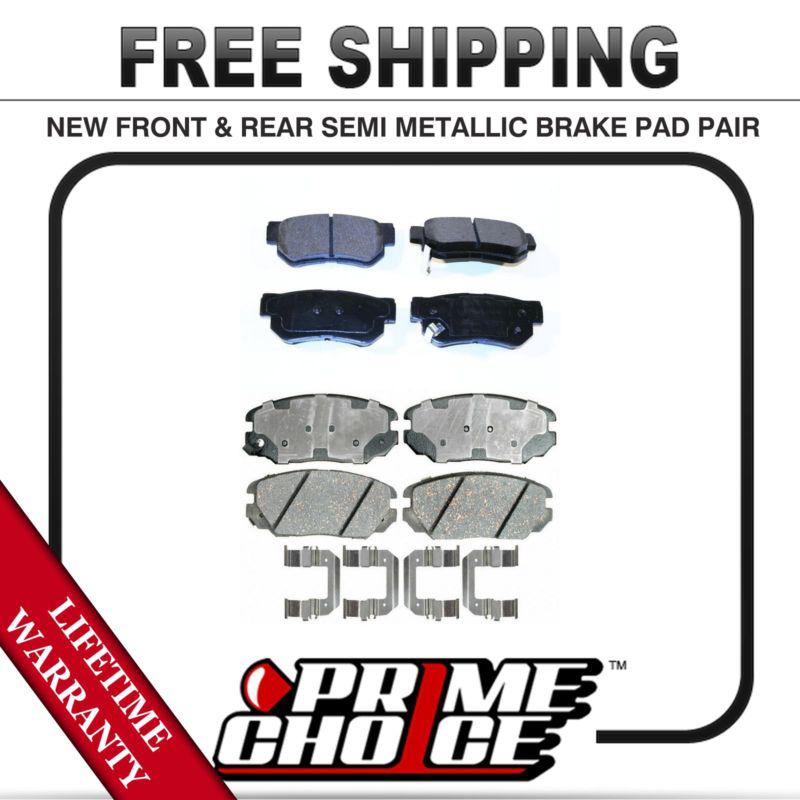 Complete set of front and rear premium brake pads with lifetime warranty