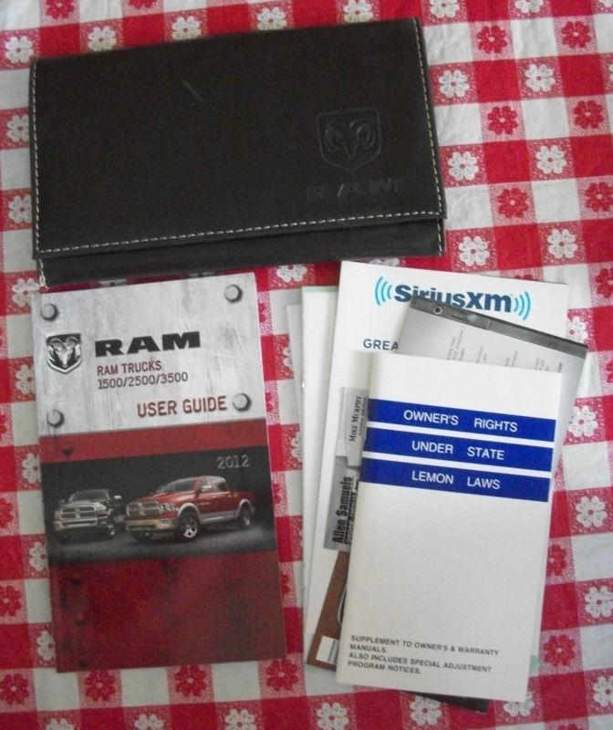 2012 dodge ram truck 1500/2500/3500 user guide set w/case