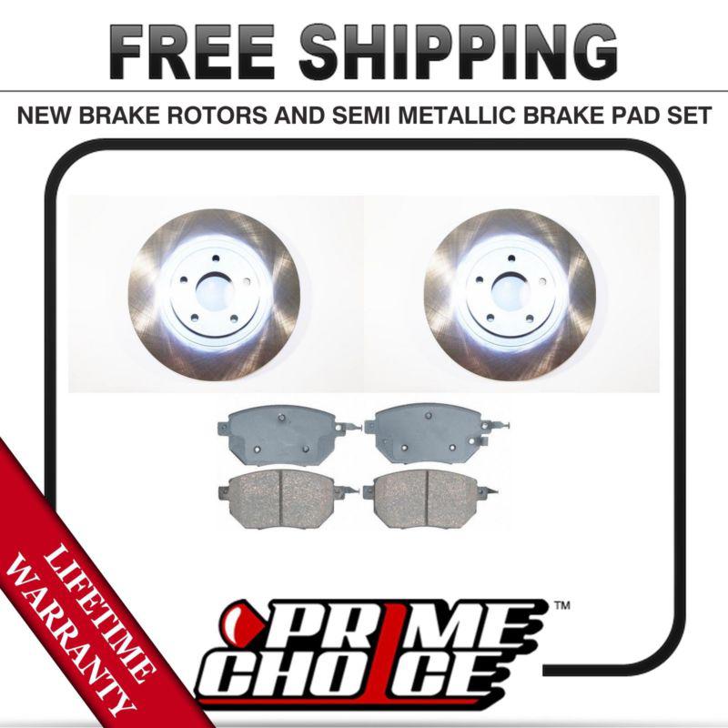 Front kit (2) brake rotors and (1 set) premium brake pads with lifetime warranty